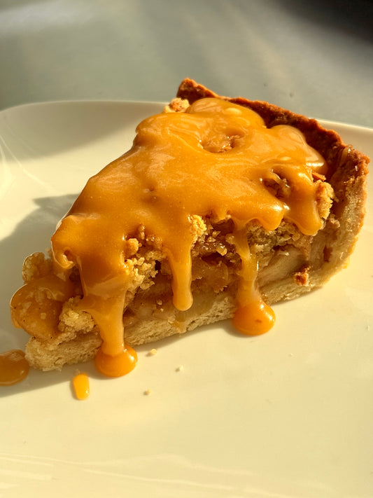 Porcion Apple pie con caramelo