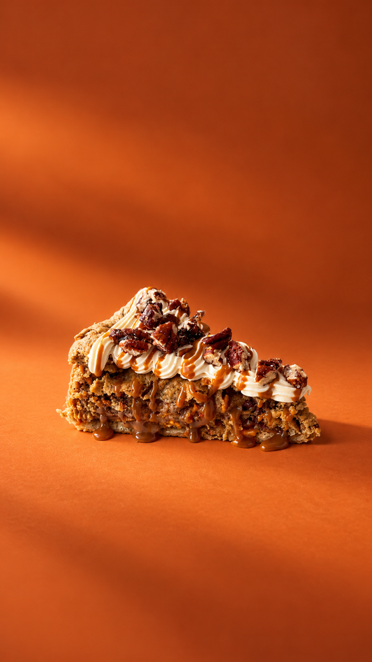 Carrot cake Crookie porción