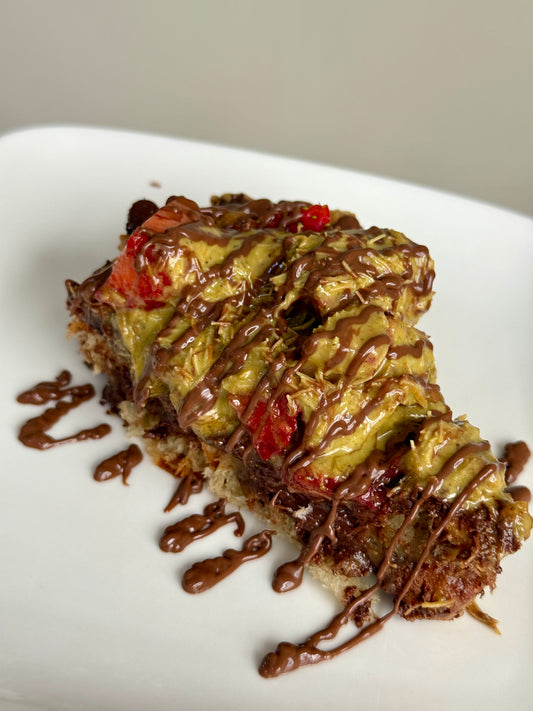 Porción de Berry Crookie Cake